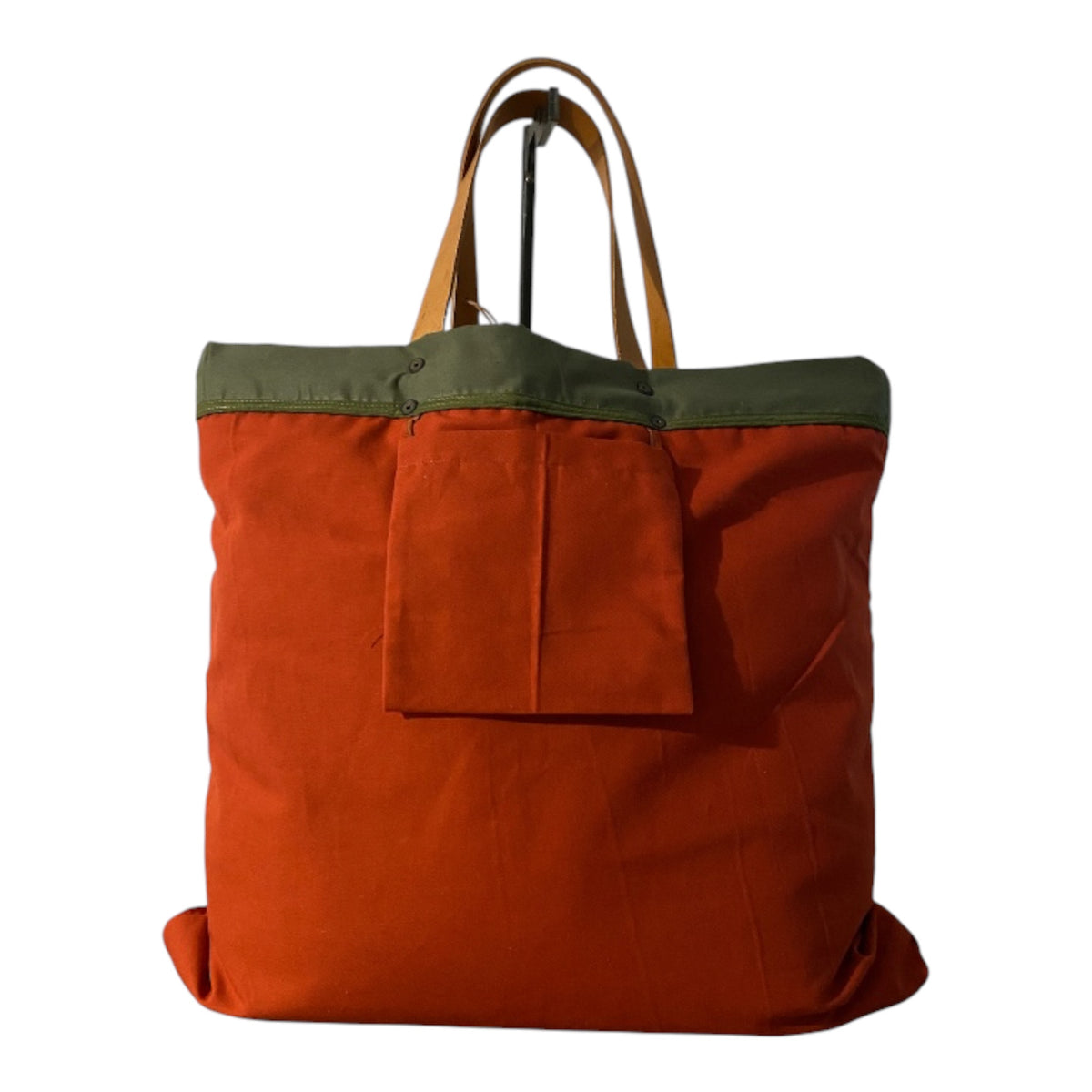 Sac cabas weekender en toile kaki, anses en cuir – vue 3